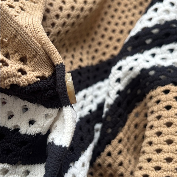 Burberry Tan  with Black, White, and Red Stripes - Picture 12 of 12